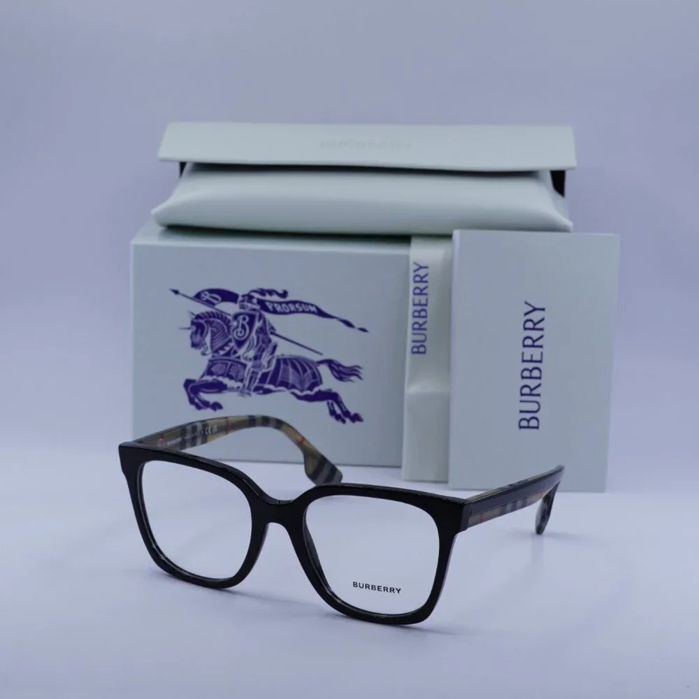 Burberry BE2347 3942 Square Eyeglasses 52mm – Black - Picture 8 of 10